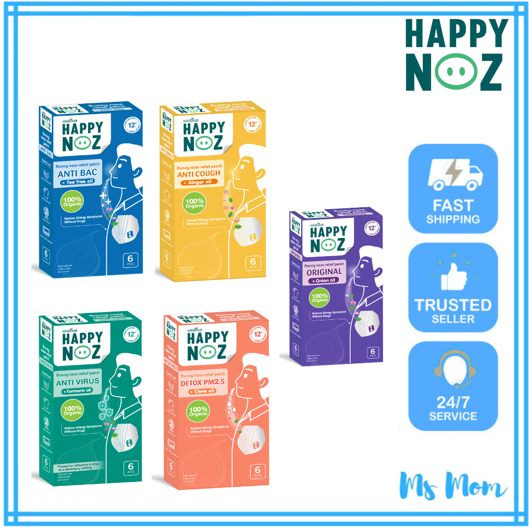 Happy Noz, Organic Onion Sticker Patch for Adults - Relieve Colds, Nasal Congestion and Cough