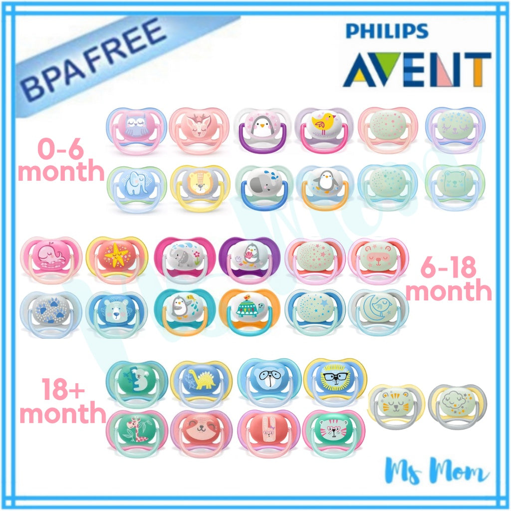 Philips Avent Pacifier Ultra Air Ultra Soft 0-6m 6-18m 18m+ (2