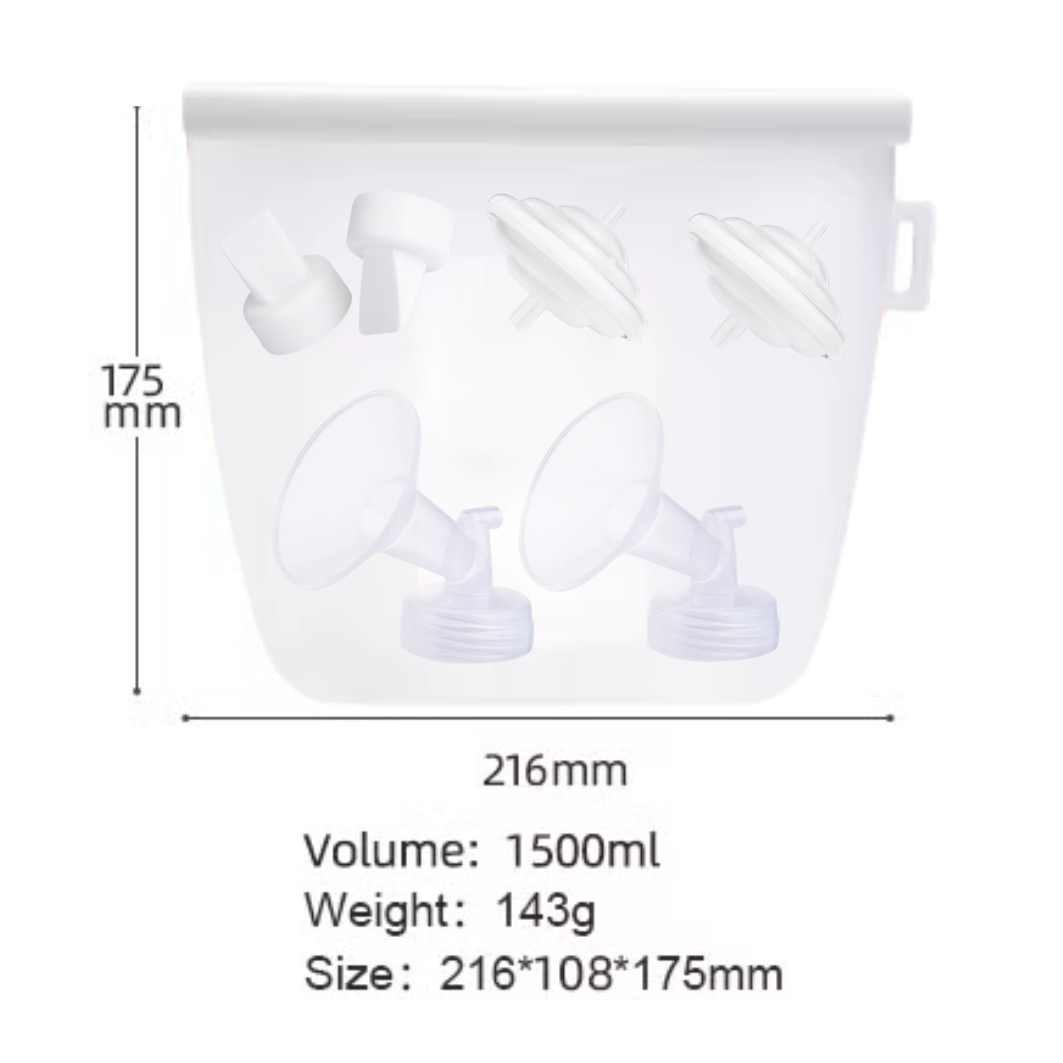 Evelynne Silicone Breast Pump Pouch Storage