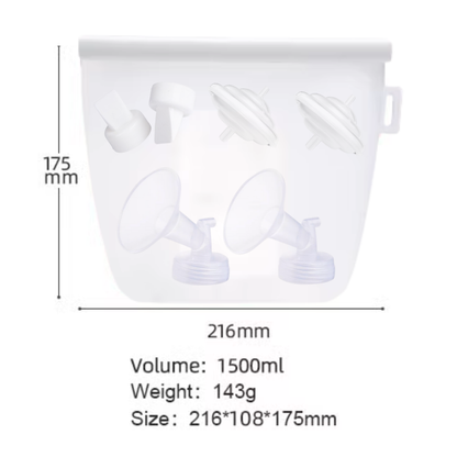 Evelynne Silicone Breast Pump Pouch Storage