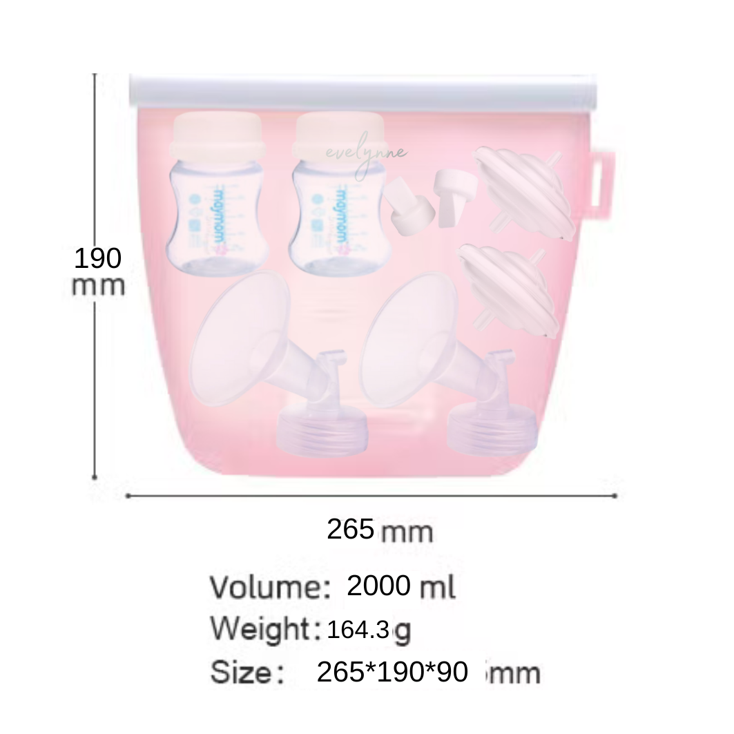 Evelynne Silicone Breast Pump Pouch Storage