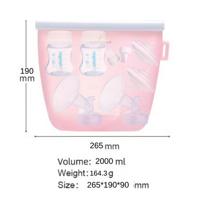 Evelynne Silicone Breast Pump Pouch Storage