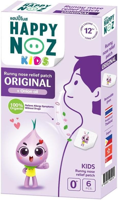 Happy Noz, Organic Onion Sticker Patch for Kids - Relieve Colds, Nasal Congestion and Cough
