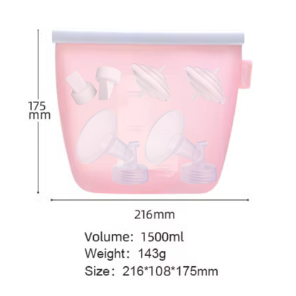 Evelynne Silicone Breast Pump Pouch Storage
