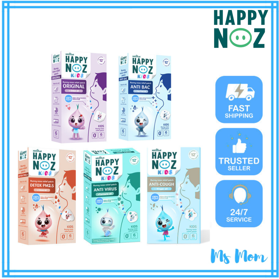 Happy Noz, Organic Onion Sticker Patch for Kids - Relieve Colds, Nasal Congestion and Cough