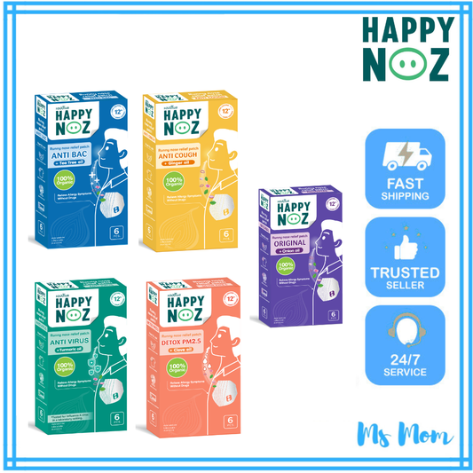 Happy Noz, Organic Onion Sticker Patch for Adults - Relieve Colds, Nasal Congestion and Cough